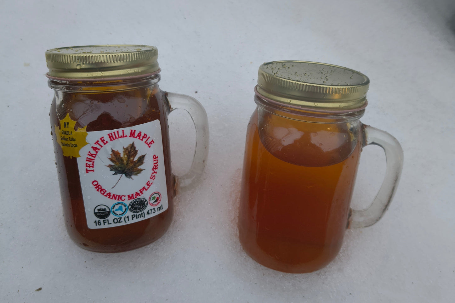 Golden Color Pint Organic Maple Syrup Grade A