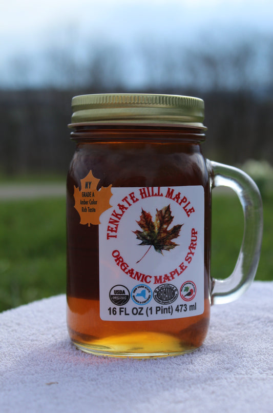 Organic Maple Syrup Grade A Amber Color Pint