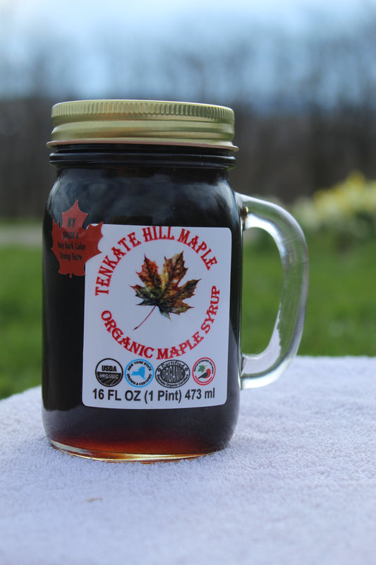 Organic Maple Syrup Grade A Very Dark Color Pint
