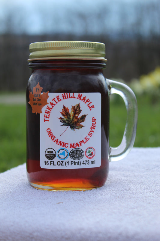 Organic Maple Syrup Grade A Dark Color Pint