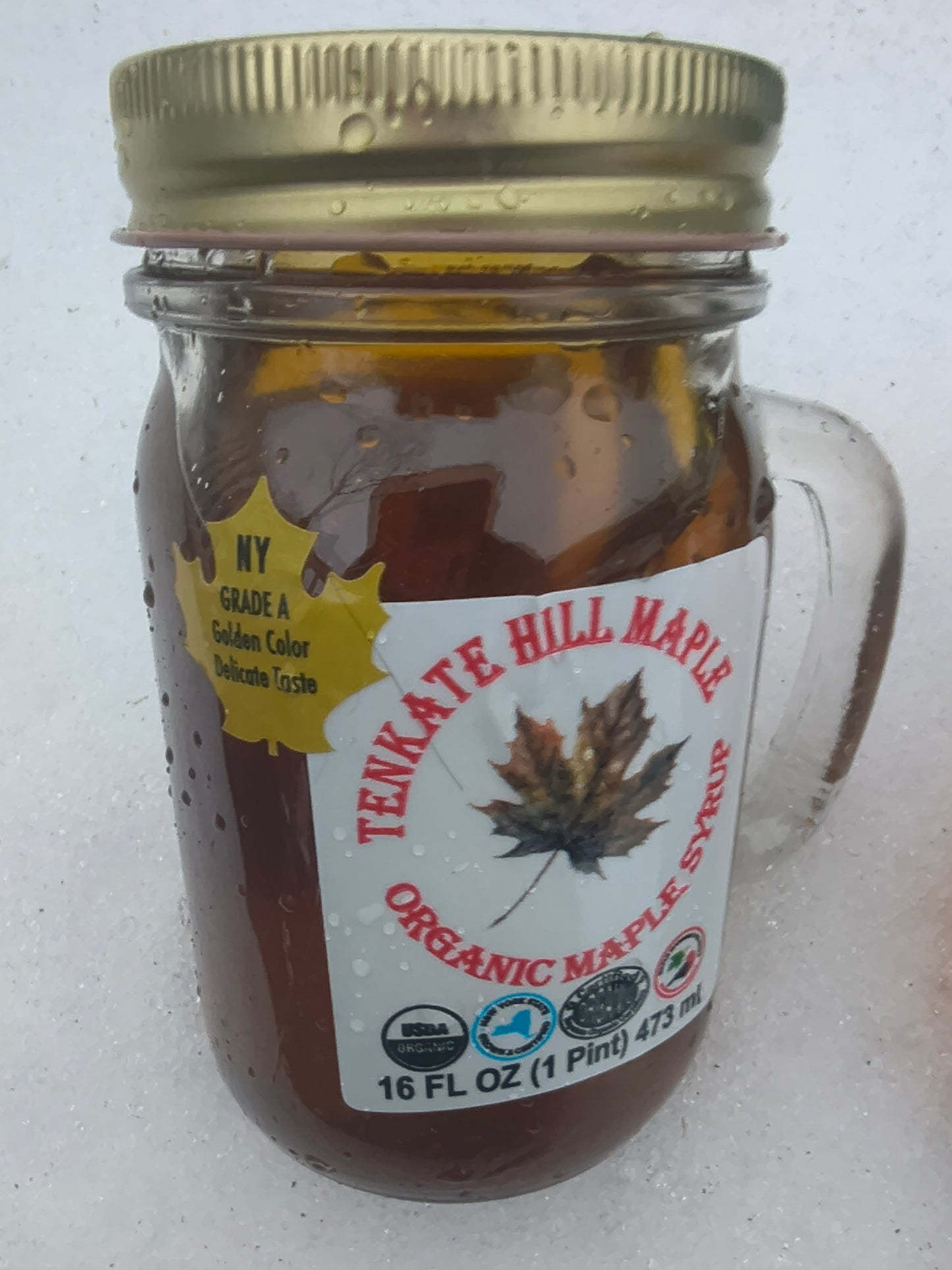 Golden Color Pint Organic Maple Syrup Grade A